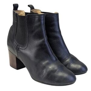 Frye Stella Chelsea Black Leather Ankle Boots | size 7.5